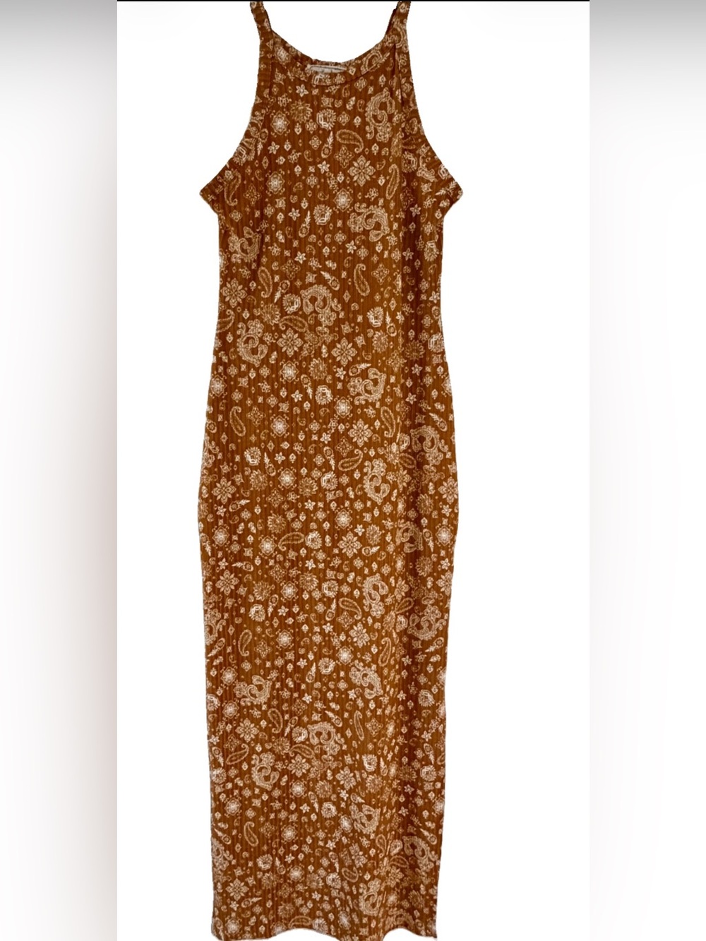 Hippie Rose Brown Paisley Maxi Dress